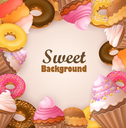 Creative sweets vector background art 02 Vector Background sweets sweet creative background   