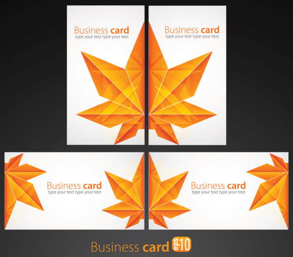 Leaves Business card vector 02 leaves card business   