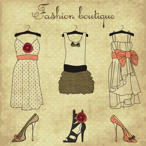 Hand drawn Fashion design elements vector 05 hand drawn fashion elements element   