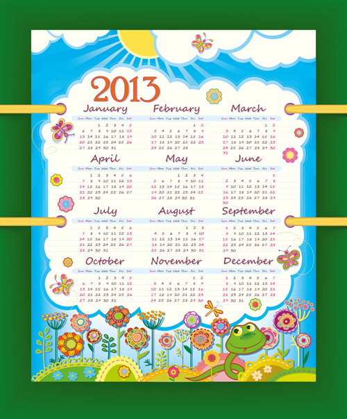 Creative Calendar grids 2013 design vector 02 grids creative calendar 2013   