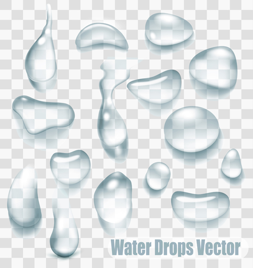 Crystal clear water drops vector illustration 04 water drop water illustration Drops crystal clear   