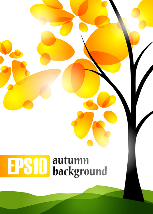 Autumn of Tree design vector ser 01 tree autumn   