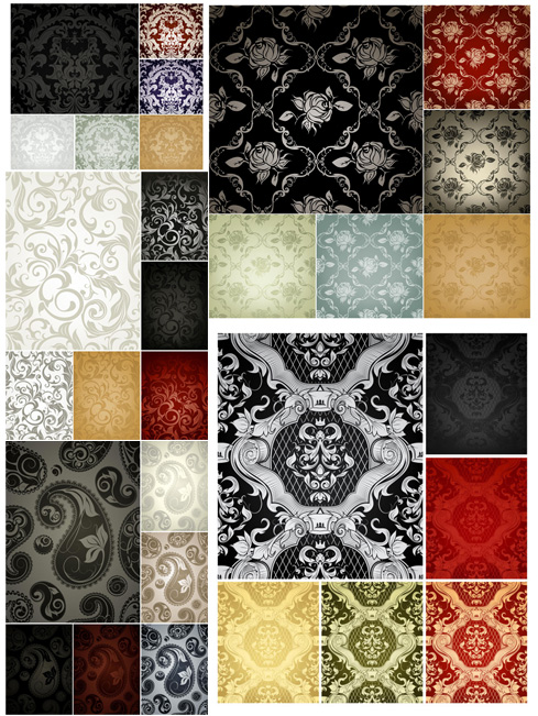 Decorative pattern background vector 93231 styles shading patterns pattern ham pattern fine background   