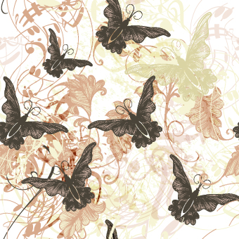 Vintage butterflies seamless pattern vintage seamless pattern butterflies   