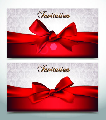 Red bow holiday cards vector holiday cards card bow   