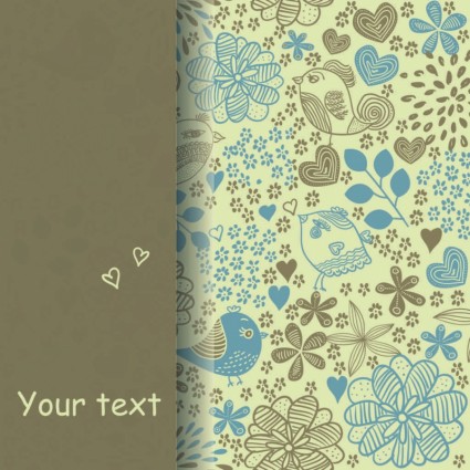 Hand drawn floral pattern background vector simple pattern elegant background   