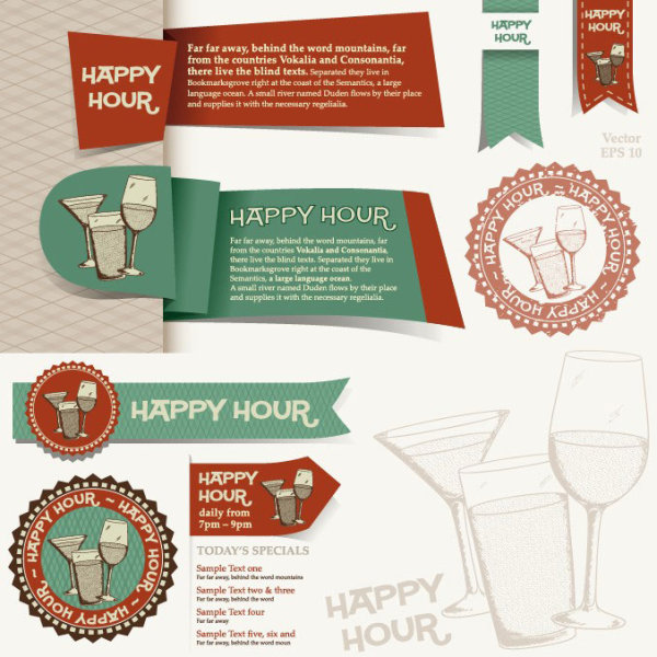 Menu restaurant corporate identity and labels vector 05 restaurant menu labels label identity corporate   