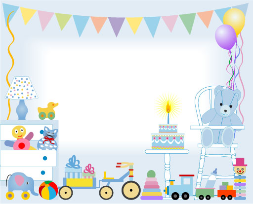 Birthday cake and toys baby card vector toys toy card vector cake birthday cake birthday   