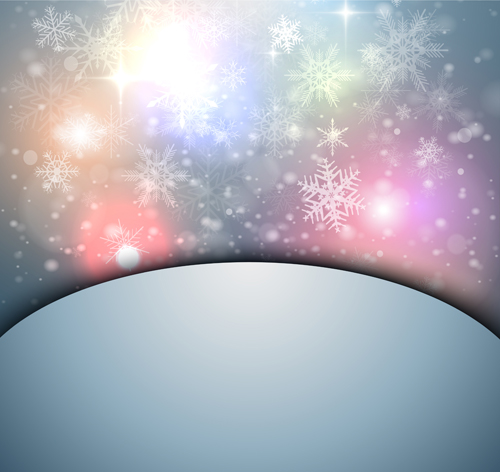 Snowflake with blurs background art vector 03 snowflake blurs   