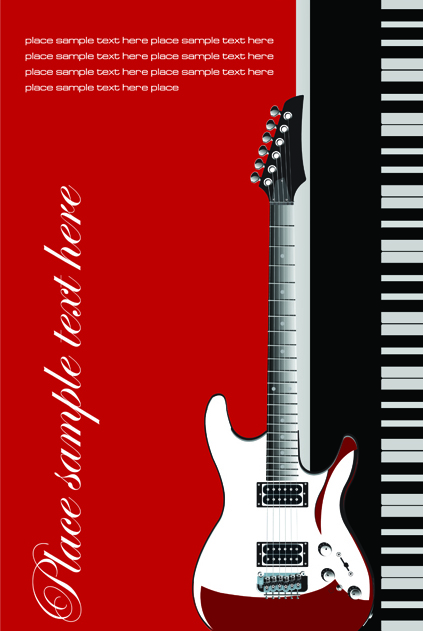 Music brochure Cover vector background 01 music cover brochure   