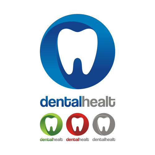 Dental healt circle logo vector set 02 healt Dental circle   