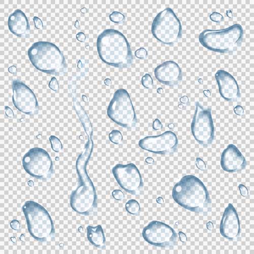 Crystal clear water drops vector illustration 03 water drop water illustration Drops crystal clear   