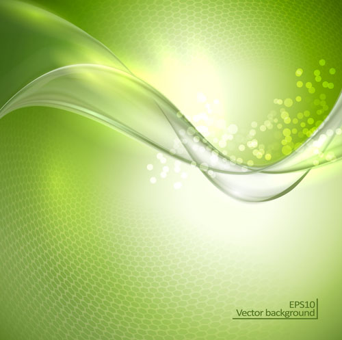 Abstract wavy green eco style background vector 20 wavy green eco background abstract   