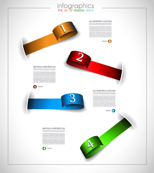 Numbered Infographics elements vector 04 Numbered Infographic numbered number infographics infographic elements element   