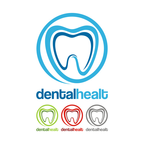 Dental healt circle logo vector set 01 healt Dental circle   