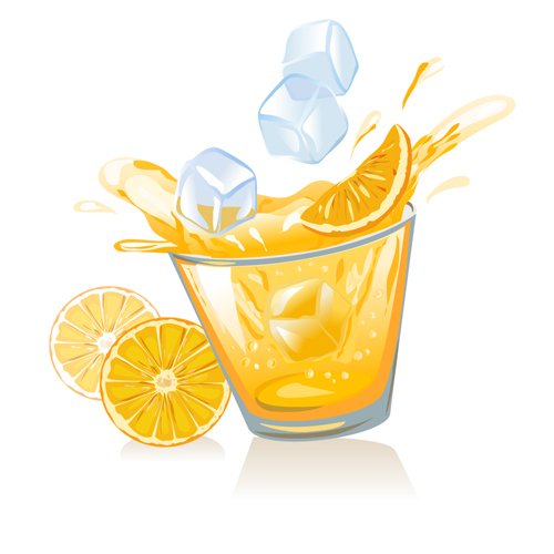 lemon juice material vector set 01 lemon juice   