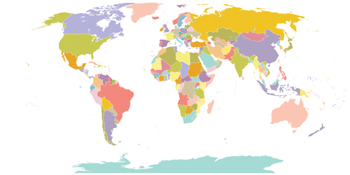 Creative colored world map vector material 02 material map vector map creative colored   