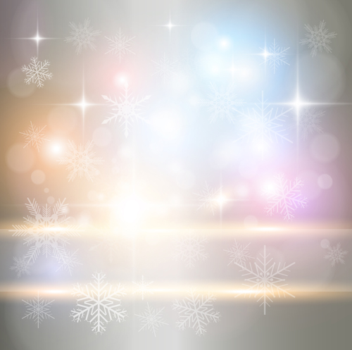 Snowflake with blurs background art vector 01 snowflake blurs   