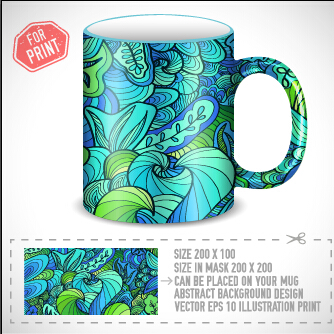 Cup print abstract pattern vector 03 print pattern vector pattern abstract   