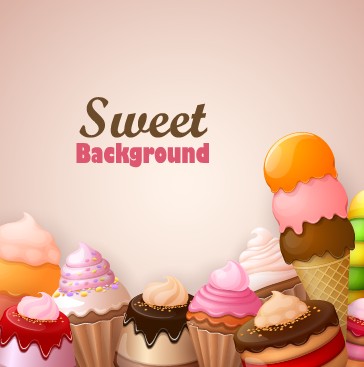 Creative sweets vector background art 01 Vector Background sweets sweet creative background   