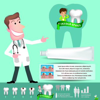 Creative teeth care infographics vectors 03 teeth care teeth infographics infographic creative   