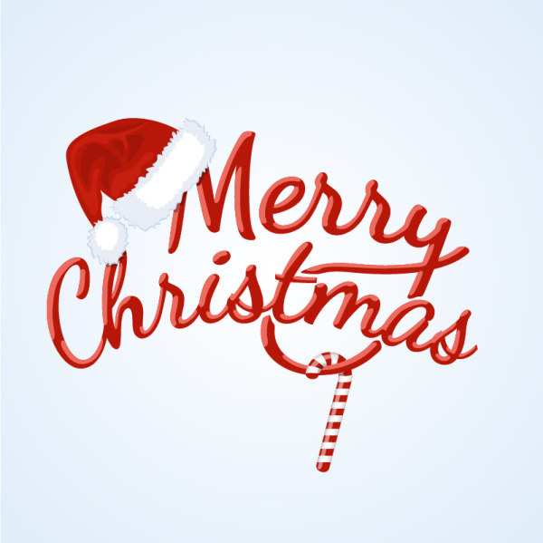 Red merry christmas logo creative vector merry christmas logo creative christmas   