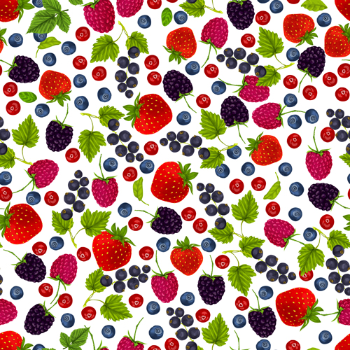 Berry pattern seamless vector material 03 seamless pattern Berry   