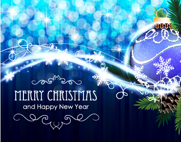 Dream blue christmas with new year shiny background art 06 shiny new year christmas blue background   