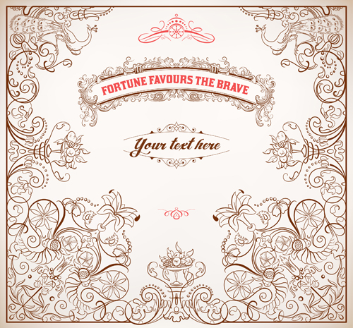 Peacock with floral decorative vector background peacock floral decorative background   