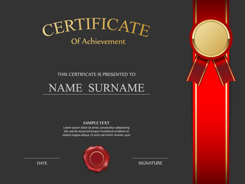 Honor certificate creative design vector 04 honor creative certificate   