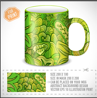 Cup print abstract pattern vector 01 pattern vector pattern cup abstract   