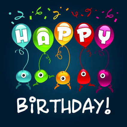 Happy birthday balloons of greeting card vector 03 happy birthday happy greeting birthday balloon   