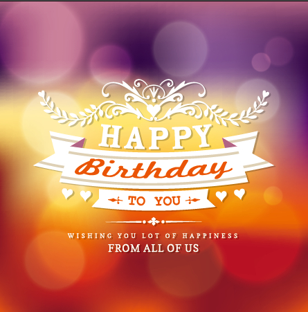 Happy birthday label with halation background vector label happy birthday happy halation background vector background   