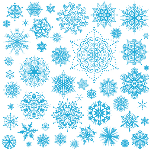 Different snowflakes pattern design vector set 04 snowflakes snowflake pattern different   