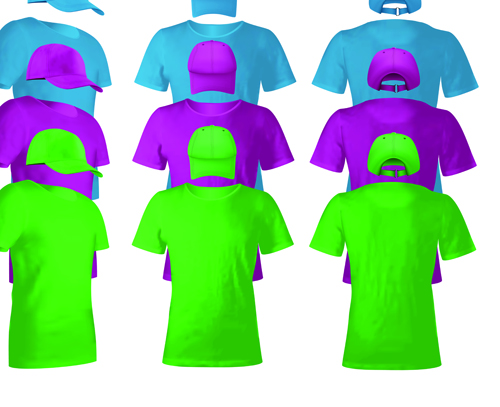 Colorful T 106553 uniform template t-shirts colorful Caps   