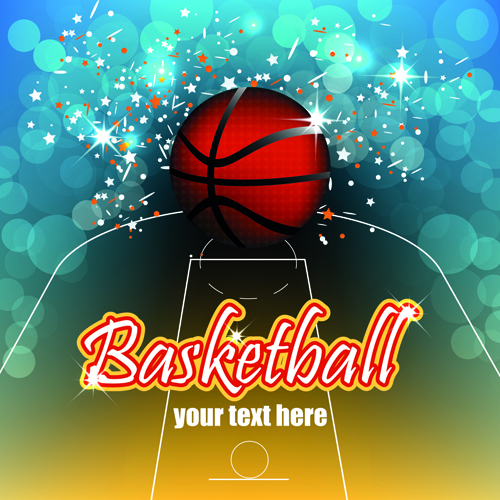 Basketball creative poster vector material poster material basketball   