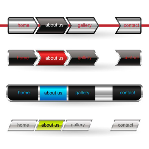 Company website menu buttons vector collection 05 website menu company collection buttons   