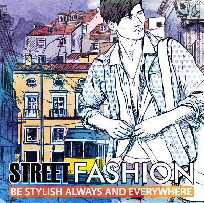 Street stylish everywhere hand drawing background vector 21 stylish street Hand drawing background   