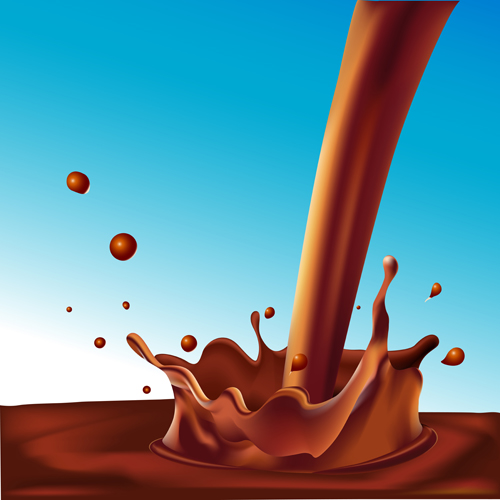 Chocolate milk splashes vector design 02 splashes milk splash milk chocolate   