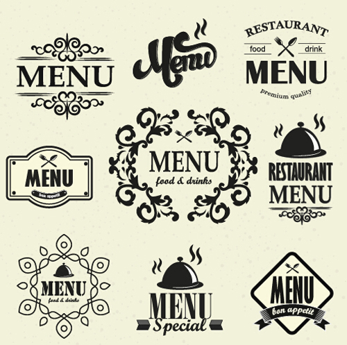 Restaurant menu labels vintage vector 03 vintage restaurant menu labels design   