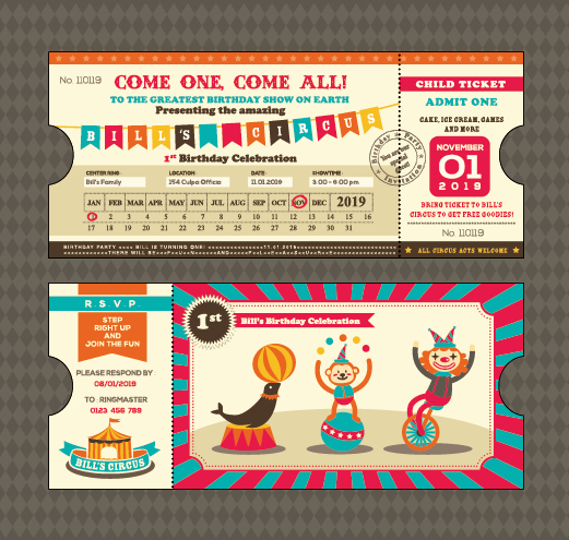 Creative Happy Birthday ticket design vector 02 happy birthday happy creative birthday   