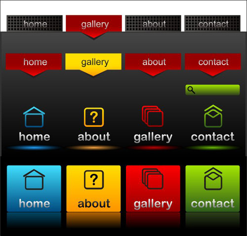 Company website menu buttons vector collection 13 website menu company collection buttons   
