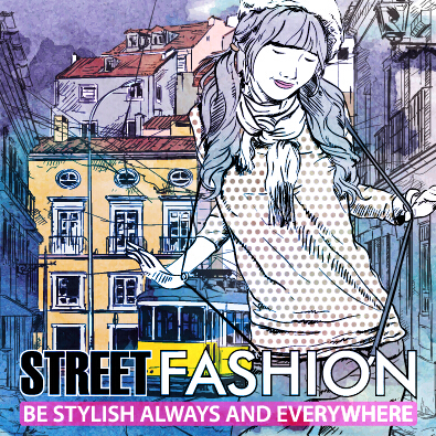 Street stylish everywhere hand drawing background vector 12 stylish street Hand drawing background   