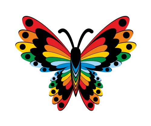 Beautiful butterflies design material vector 03 butterflies beautiful   