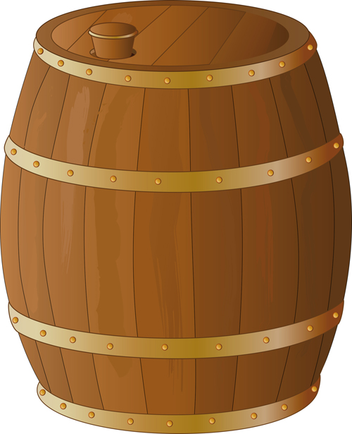 Set of Wooden Wine barrel vector material 03 wooden wood wine material barrel   