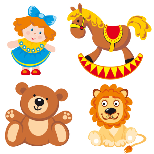 Different Baby Toys mix vector set 02 toys different baby   