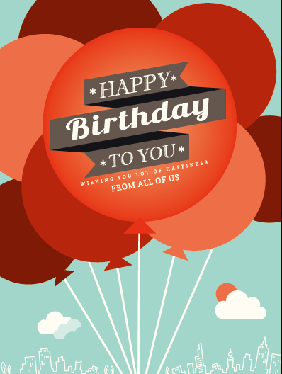 Cartoon balloons and birthday background vector cartoon birthday balloons balloon background vector background   