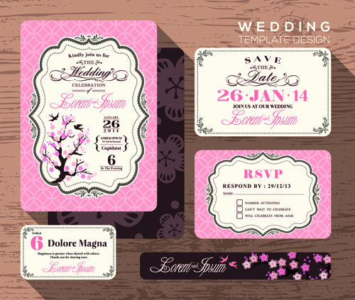 Wedding cards template ornate vector 01 wedding card wedding template design cards   