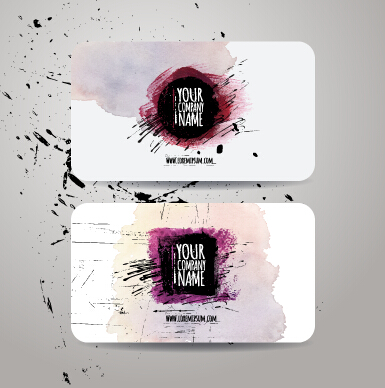 Watercolor grunge business cards vector material 05 watercolor vector material material business cards business card business   