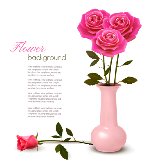 Pink rose beautiful background vectors 01 pink beautiful background   